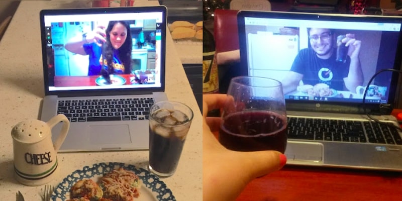 long distance dinner date