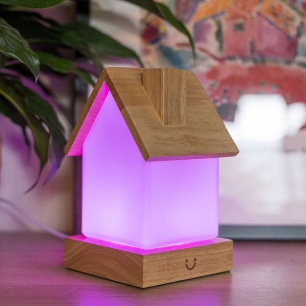 home design friendship lamp by luvlink that lighting up in pink