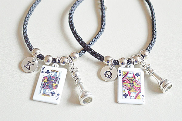 king and queen charm bracelets