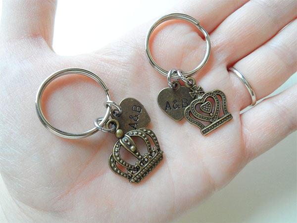 king queen couples keyrings