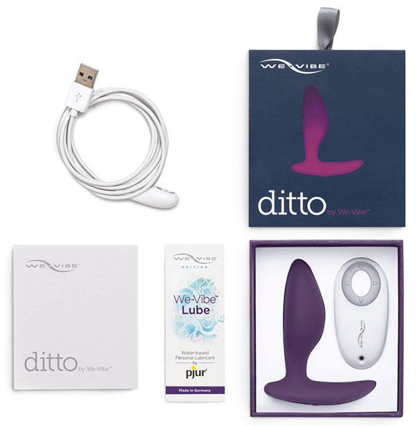 ditto butt plug and accessories in packaing
