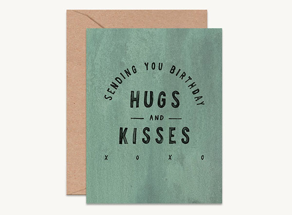 sending you hugs and kisses birthday card