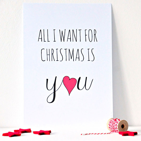 all i want for christmas is you card