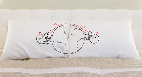 love has no distance couples pillows by boldloft