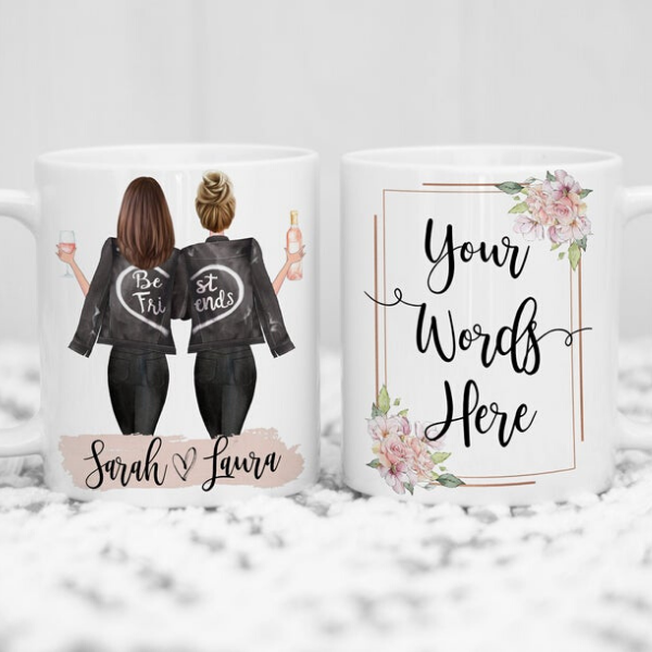 Personalized BFF socks with pictures Gifts for best friend female Long distance best friend gift