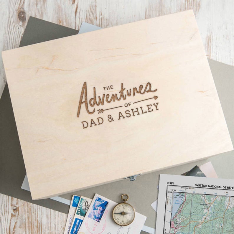 Wooden personalized memory box