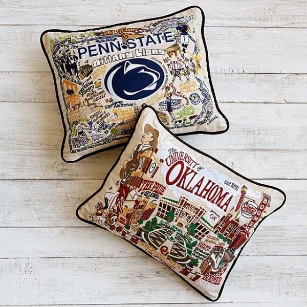 Hand Embroided College Pillows