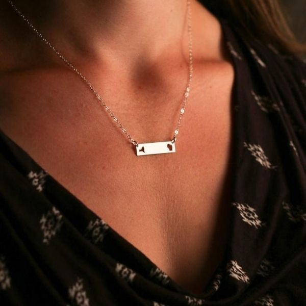 US State to State Bar Friendship Necklaces from Ivy By Design