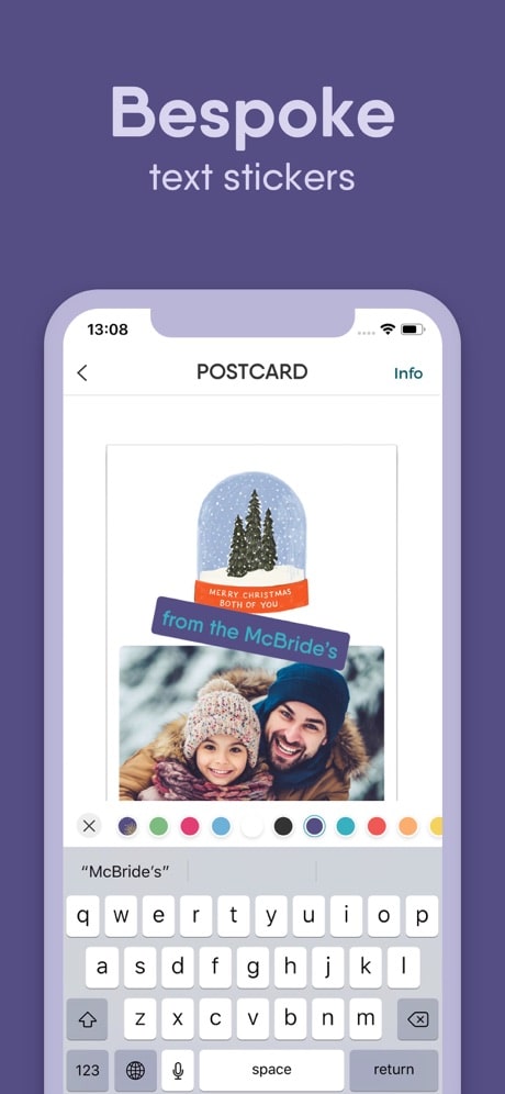 application touchnote personnaliser une carte postale