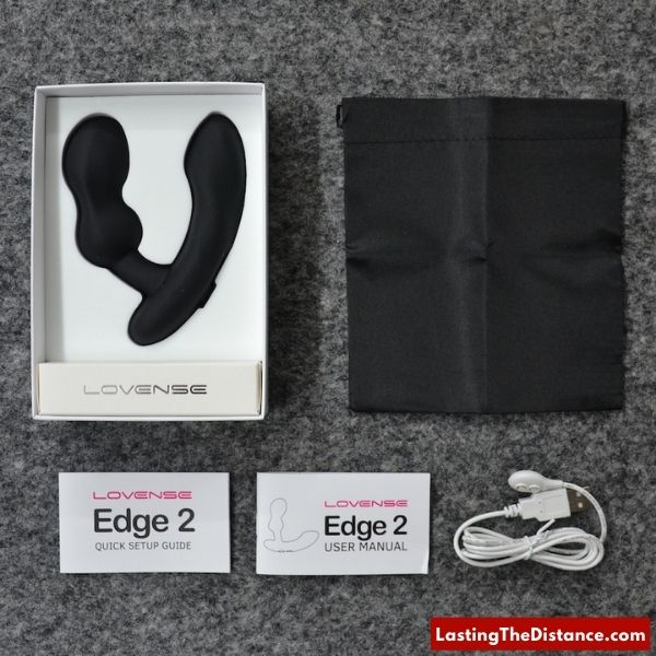 lovense edge 2 unboxing and showing accessories