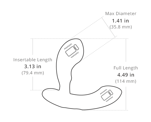 dimensions du lovense edge par rapport au edge 2