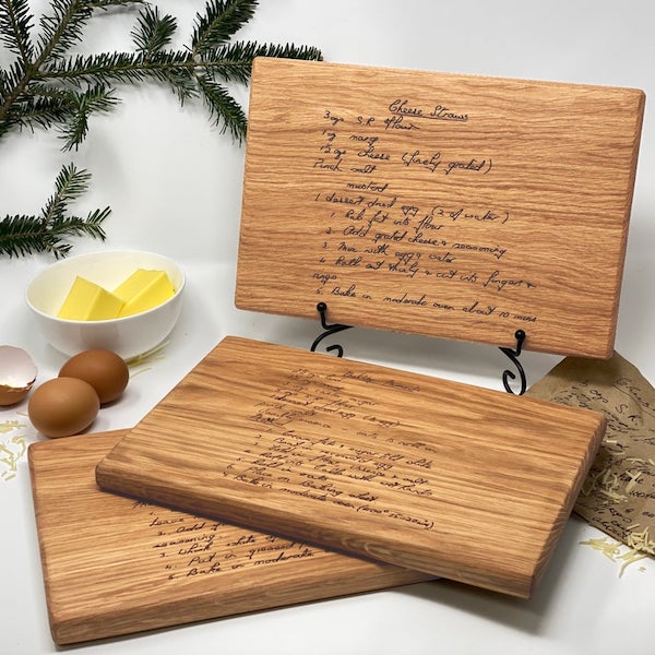 custom engraved recipe cutting boards