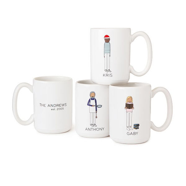 personalized hobby mugs for big families