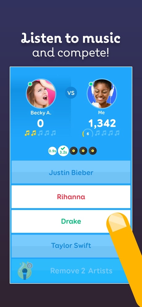 application songpop 2 trivia pour que vos amis puissent jouer en ligne