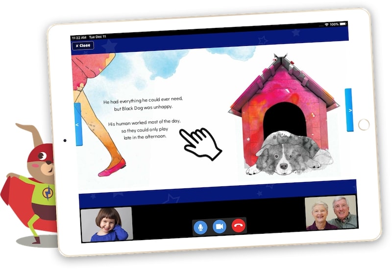 together app for reading with long distance grandchildren