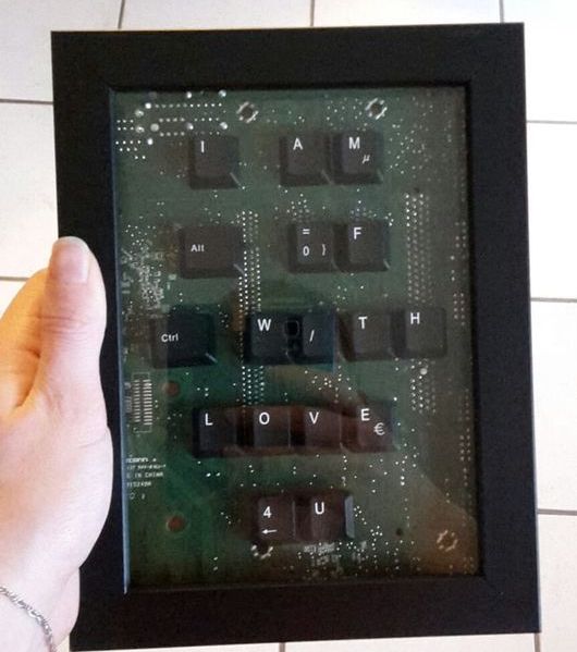 diy keyboard keys message gift