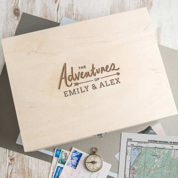 personalized memory box for long distance couples