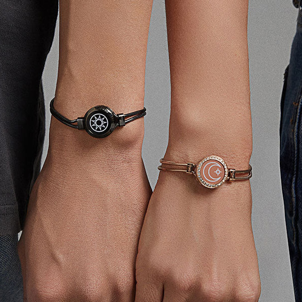 totwoo bracelets intelligents design soleil et lune pour les couples