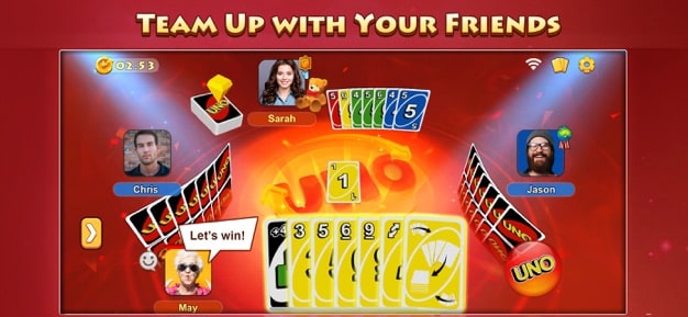 long distance friends playing a game of uno online