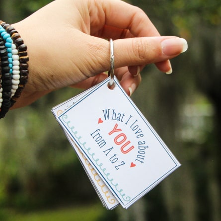 diy what i love about you mini livre porte-clés