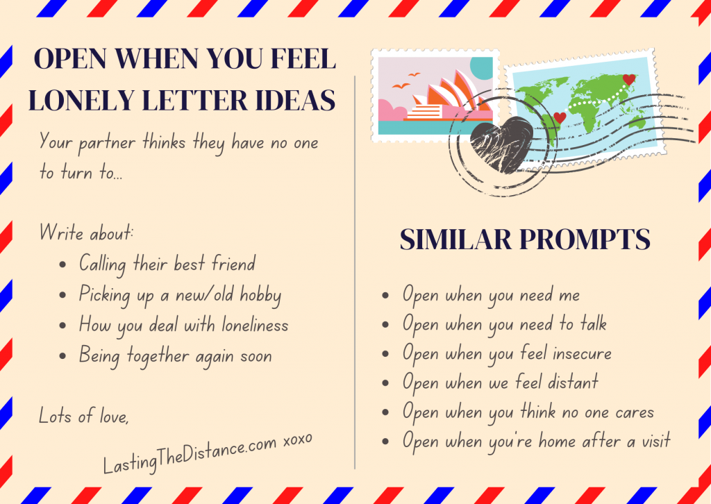 open when you feel lonely letter ideas and examples