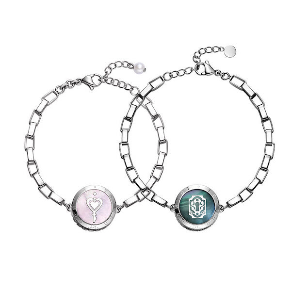 totwoo touch bracelets with always key and lock charm designs in silver
