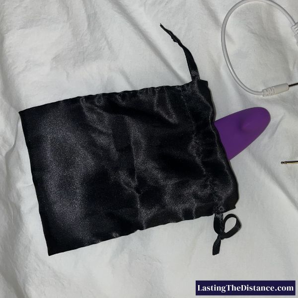 storing vibease in silk pouch