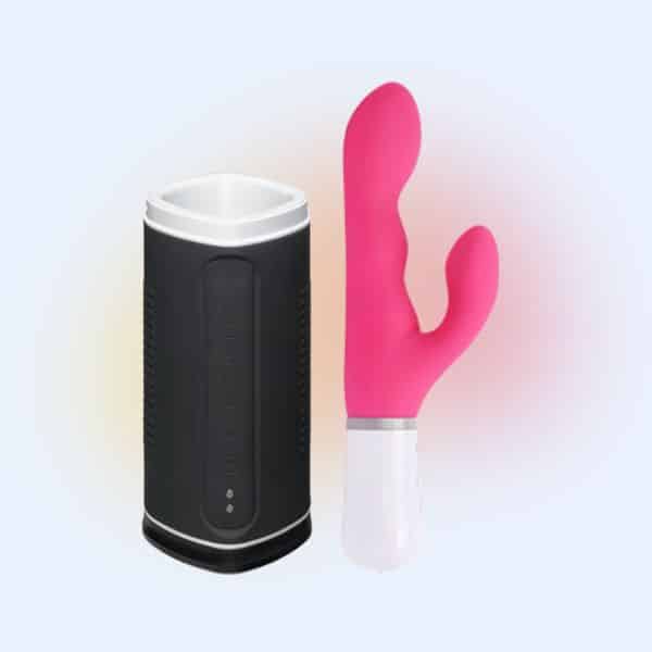 our top choice of connected sex toys for long distance couples are the calor and nora couple set by Lovense
