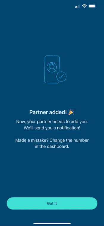 bond touch partner connect partner ajouté screenshot