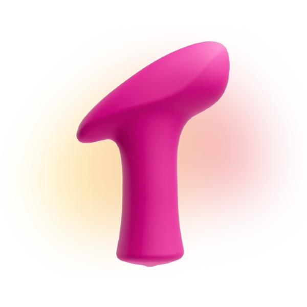 Ambi is a pink bullet vibrator that focuses on clitoral stimlulation. It has a handle for easy use and to focus vibrations on the clitoris or labia.