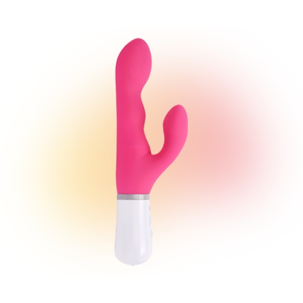 Nora the rabbit style remote control vibrator by Lovense with a rotating head and vibrating second arm